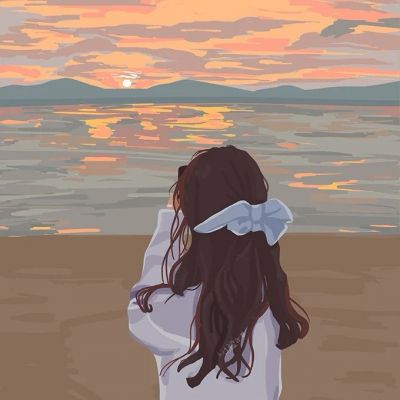 可爱情侣头像图片手绘